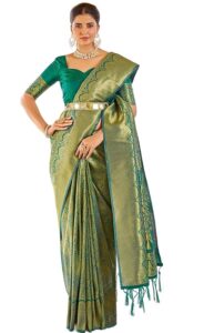 Sarees under 1000 green colour